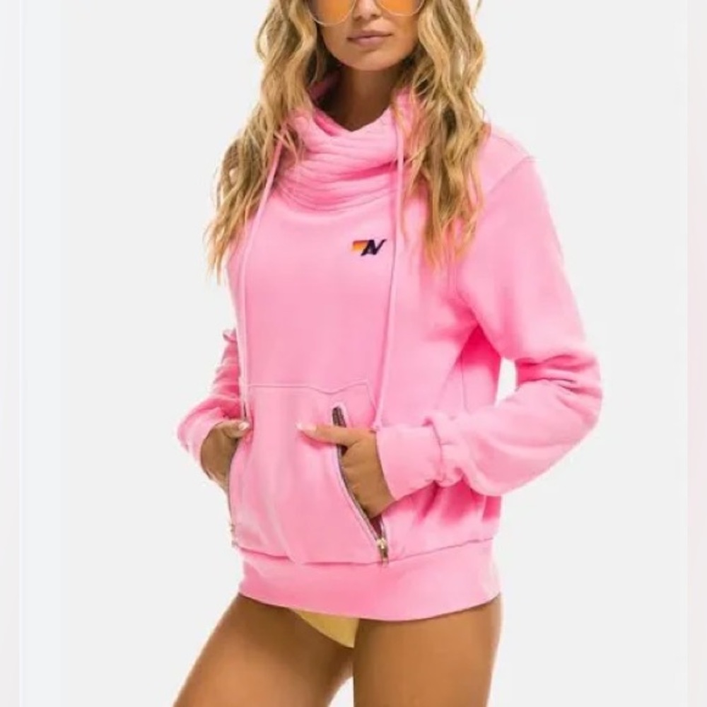 NWT 🆕 Rare Aviator Nation Pink Ninja Hoodie | XS - Picture 4 of 8